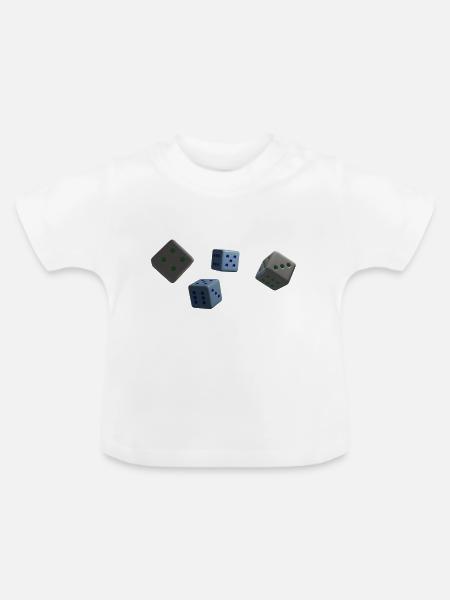 Würfel - Baby Bio-T-Shirt mit Rundhals - Weiß