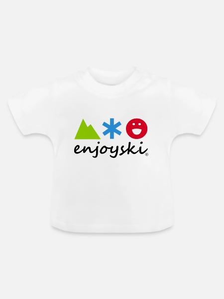 ENJOYSKI 2022 schwarze Ausgabe - Baby Bio-T-Shirt mit Rundhals - Weiß