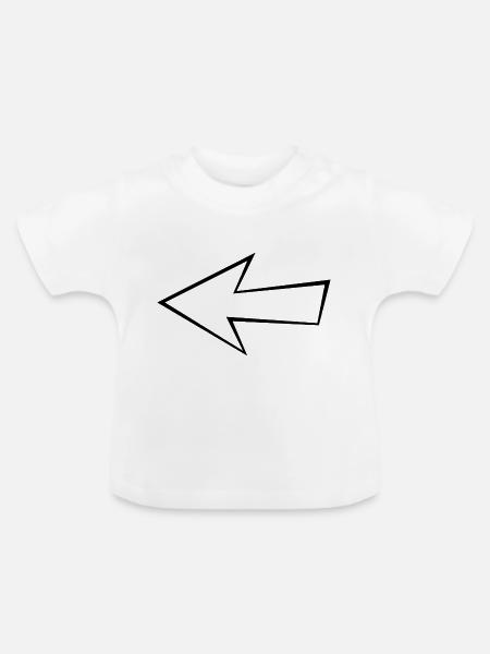 Leerer Pfeil - Baby Bio-T-Shirt mit Rundhals - Weiß