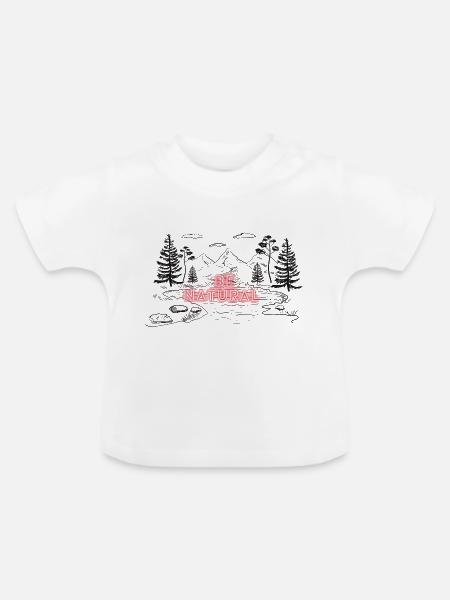 Be Natural - Baby Bio-T-Shirt mit Rundhals - Weiß