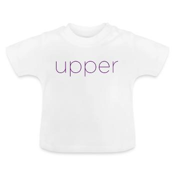 Upper Class upgrade - Purple - Baby Organic T-Shirt with Round Neck - white - Front