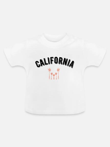 Kalifornien - Baby Bio-T-Shirt mit Rundhals - Weiß