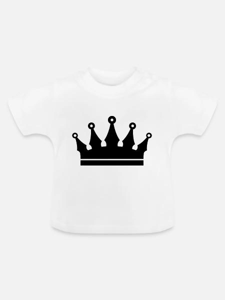 Krone - Baby Bio-T-Shirt mit Rundhals - Weiß