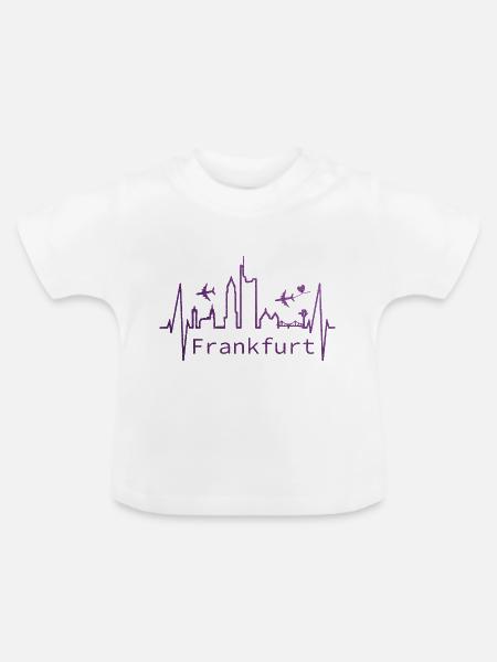 besser stadt Frankfurt - Baby Bio-T-Shirt mit Rundhals - Weiß