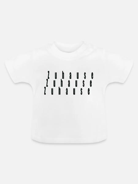 Zuhause - Baby Bio-T-Shirt mit Rundhals - Weiß