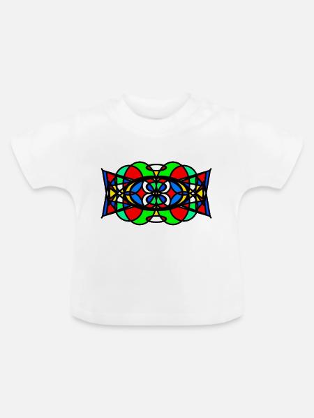 Muster - Baby Bio-T-Shirt mit Rundhals - Weiß