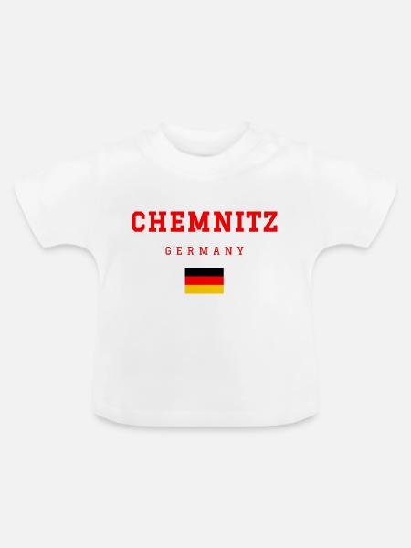 Chemnitz Deutschland - Baby Bio-T-Shirt mit Rundhals - Weiß