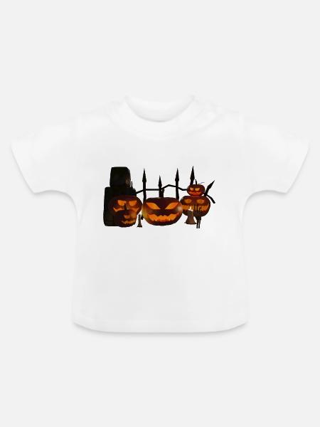 Halloween - Baby Bio-T-Shirt mit Rundhals - Weiß