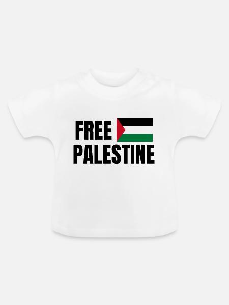 Befreit Palästina - Baby Bio-T-Shirt mit Rundhals - Weiß