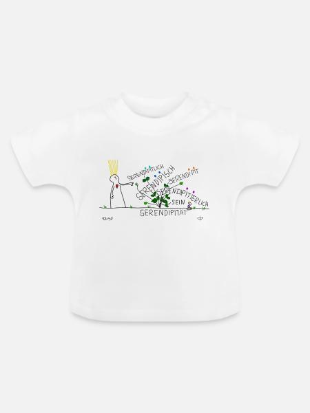 Serendipity - Baby Bio-T-Shirt mit Rundhals - Weiß