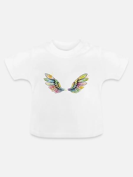 Flügel - Baby Bio-T-Shirt mit Rundhals - Weiß