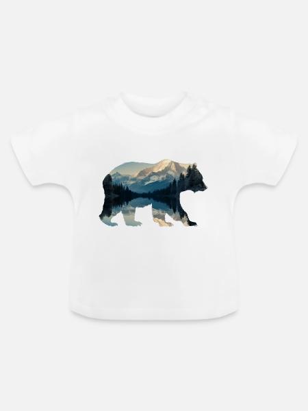 Bärensee - Baby Bio-T-Shirt mit Rundhals - Weiß