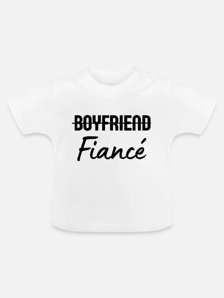 Verlobter Freund - Baby Bio-T-Shirt mit Rundhals - Weiß