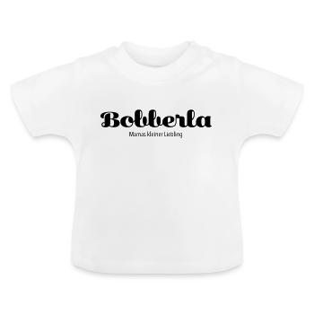 Bobberla Mamas Liebling - Baby Bio-T-Shirt mit Rundhals - Weiß - Vorne