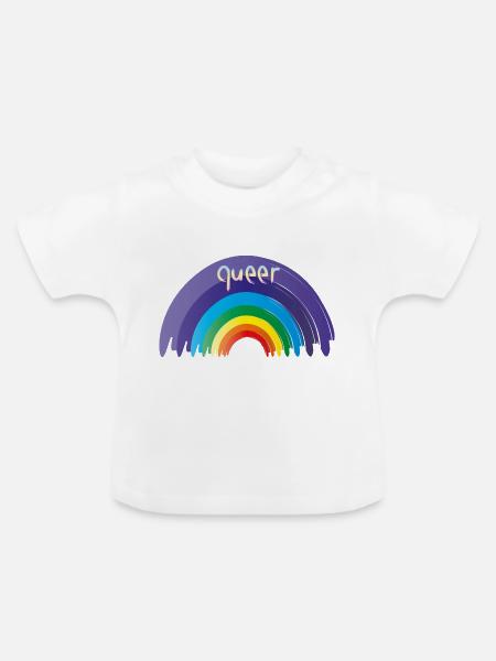 pridedesigncontest2024 - Baby Bio-T-Shirt mit Rundhals - Weiß