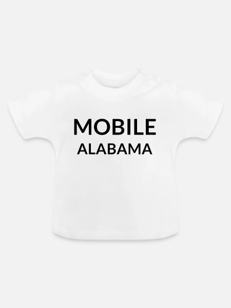 Mobile Alabama USA - Baby Bio-T-Shirt mit Rundhals - Weiß