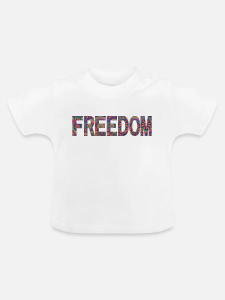 Freedom - Baby Bio-T-Shirt mit Rundhals - Weiß