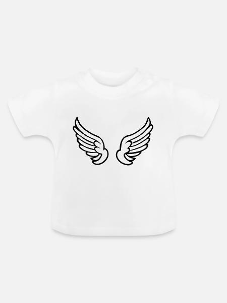 Engelsflügel - Baby Bio-T-Shirt mit Rundhals - Weiß