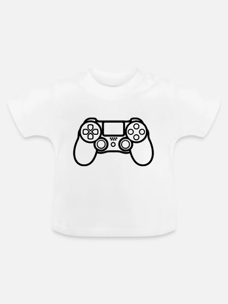 Controller für Videospiele - Baby Bio-T-Shirt mit Rundhals - Weiß