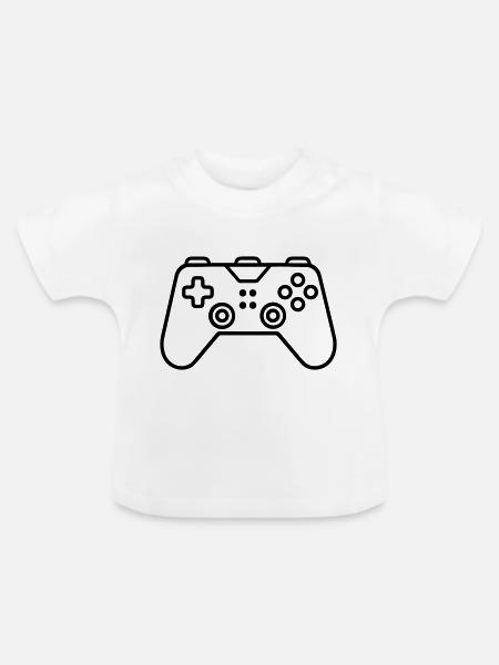 Controller für Videospiele - Baby Bio-T-Shirt mit Rundhals - Weiß