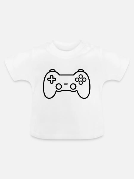 Controller für Videospiele - Baby Bio-T-Shirt mit Rundhals - Weiß