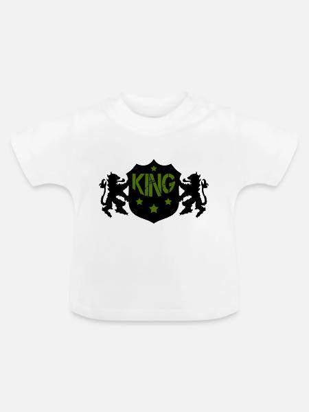 king - Baby Bio-T-Shirt mit Rundhals - Weiß