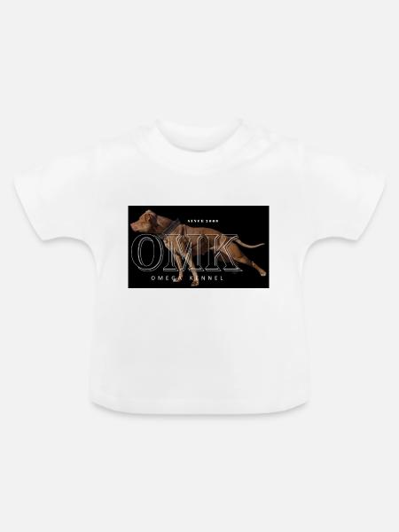 OMK Logo - Baby Bio-T-Shirt mit Rundhals - Weiß