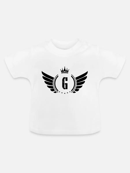 wappen g - Baby Bio-T-Shirt mit Rundhals - Weiß