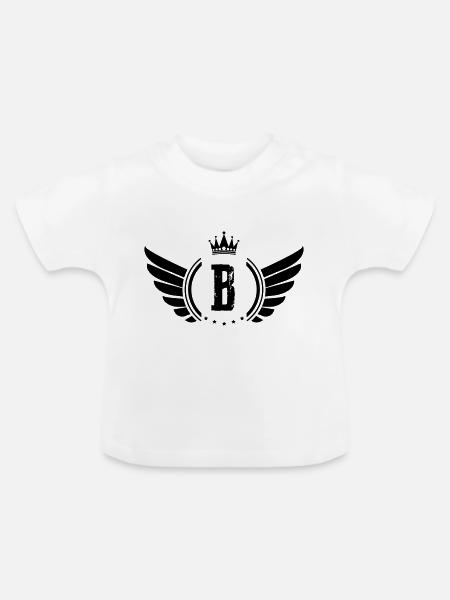 wappen b - Baby Bio-T-Shirt mit Rundhals - Weiß