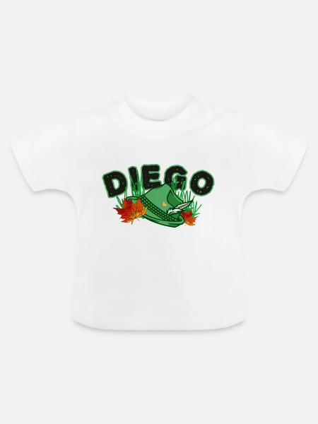 Diego - Baby Bio-T-Shirt mit Rundhals - Weiß