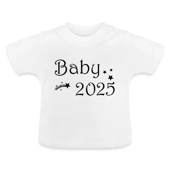 Bébé 2025 Étoile filante - T-shirt bio col rond Bébé - blanc - Devant