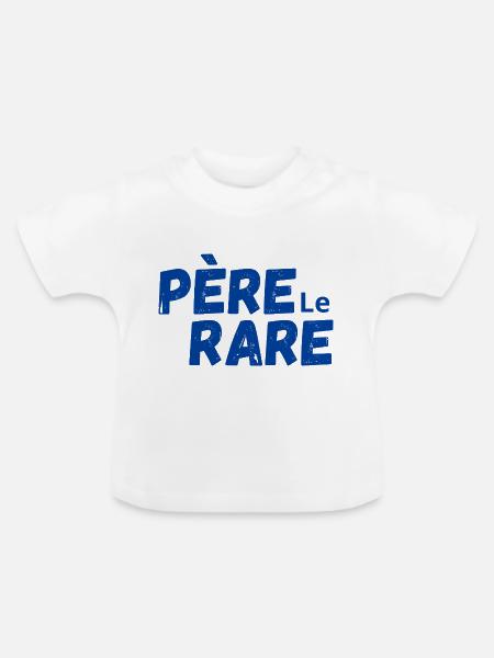 Seltene Perle Papa - Papa Geschenkidee - Baby Bio-T-Shirt mit Rundhals - Weiß