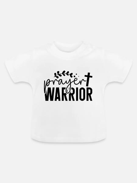 prayer warrior - Baby Bio-T-Shirt mit Rundhals - Weiß