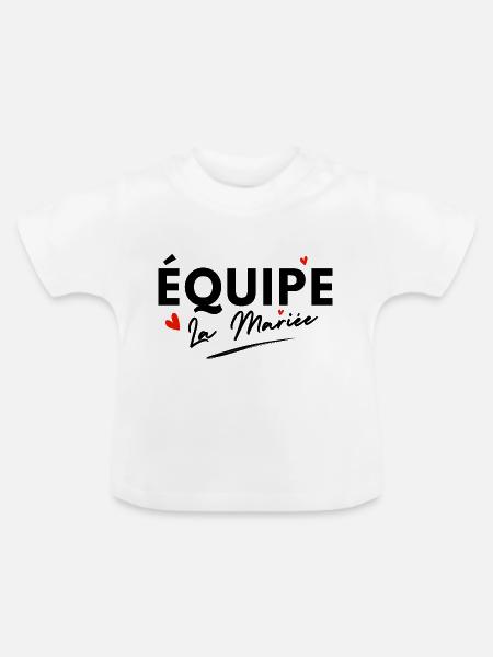 Braut Team Hearts - Brautgeschenk - Baby Bio-T-Shirt mit Rundhals - Weiß