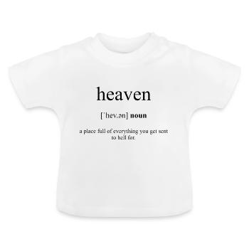 Heaven (Himmel) Definition Dictionary - Baby Bio-T-Shirt mit Rundhals - Weiß - Vorne