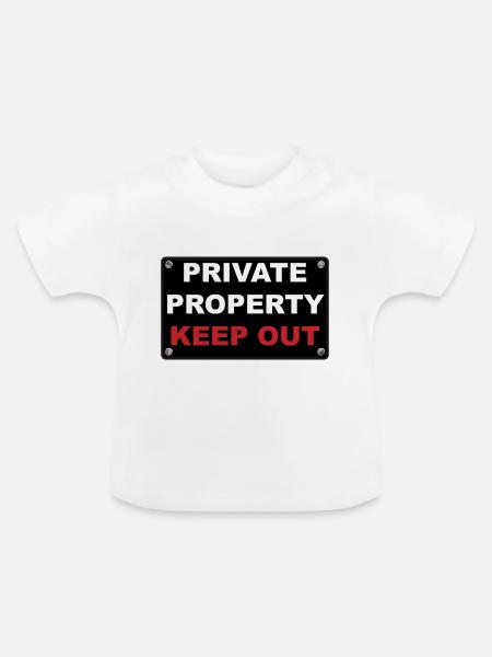 private property - Baby Bio-T-Shirt mit Rundhals - Weiß