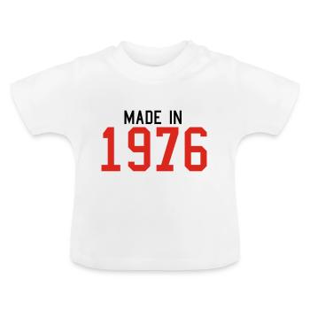 1976 - Baby Organic T-Shirt with Round Neck - white - Front
