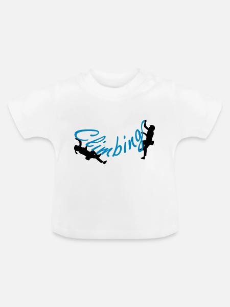 Climbing - Baby Bio-T-Shirt mit Rundhals - Weiß