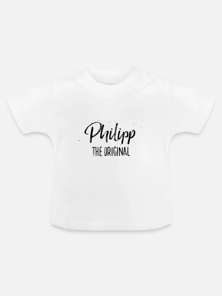 Philipp - Baby Bio-T-Shirt mit Rundhals - Weiß