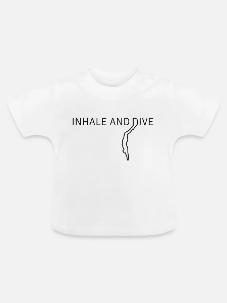 Inhale and Dive - Baby Bio-T-Shirt mit Rundhals - Weiß