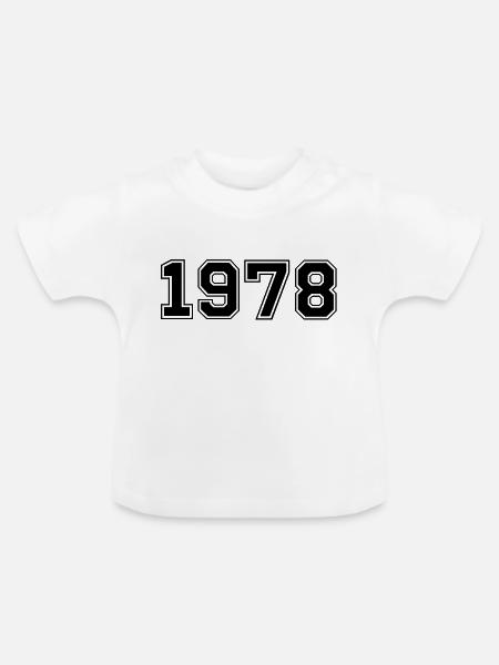 1978 - Baby Bio-T-Shirt mit Rundhals - Weiß