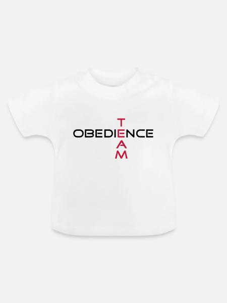 obedienceteam3 - Baby Bio-T-Shirt mit Rundhals - Weiß