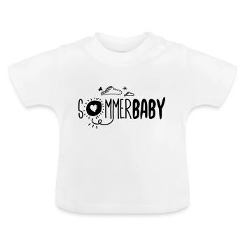 Summer baby - gift for childbirth - Baby Organic T-Shirt with Round Neck - white - Front