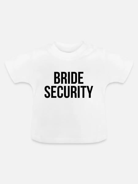Bride security - Baby Bio-T-Shirt mit Rundhals - Weiß