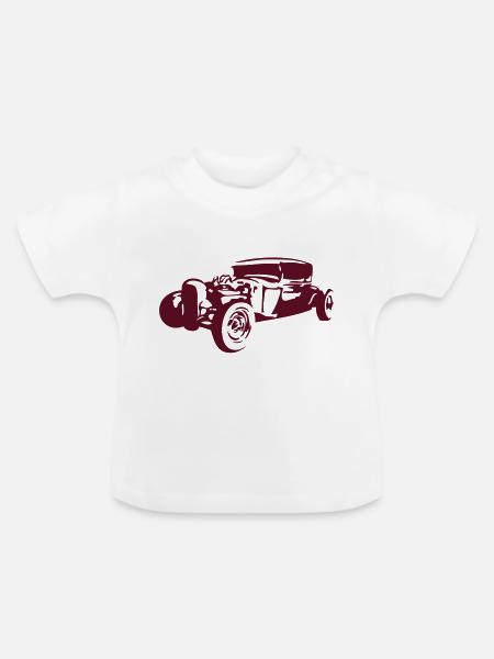 alt Oldtimer als Automobil - Baby Bio-T-Shirt mit Rundhals - Weiß
