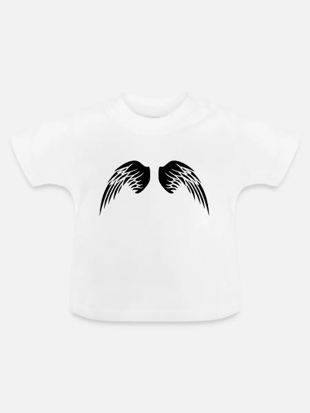 Angel Wings - Baby Bio-T-Shirt mit Rundhals - Weiß