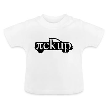 Pick-up - T-shirt bio col rond Bébé - blanc - Devant