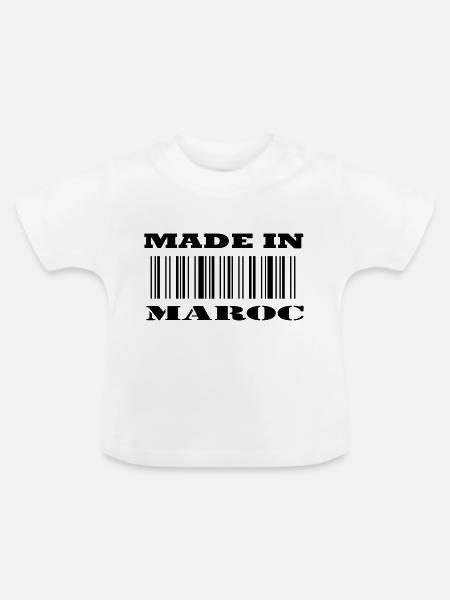 Made in MAROC - Baby Bio-T-Shirt mit Rundhals - Weiß