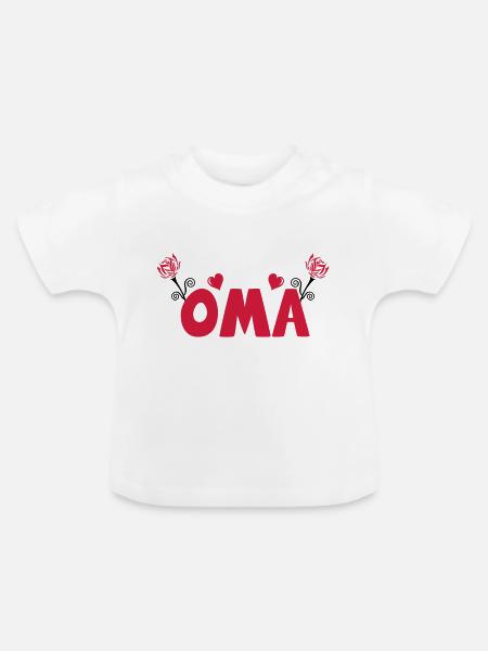 oma - Baby Bio-T-Shirt mit Rundhals - Weiß