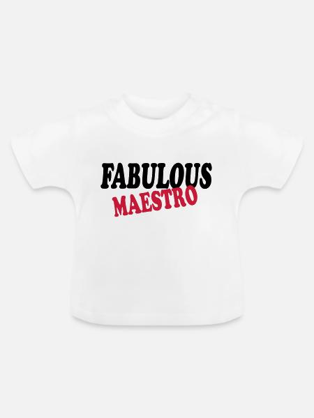 Fabulous maestro 111 - Baby Bio-T-Shirt mit Rundhals - Weiß